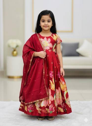 NEW LAUNCING KIDS GOWN chinon Cheap Kids fashion clothing wholesale Delhi
